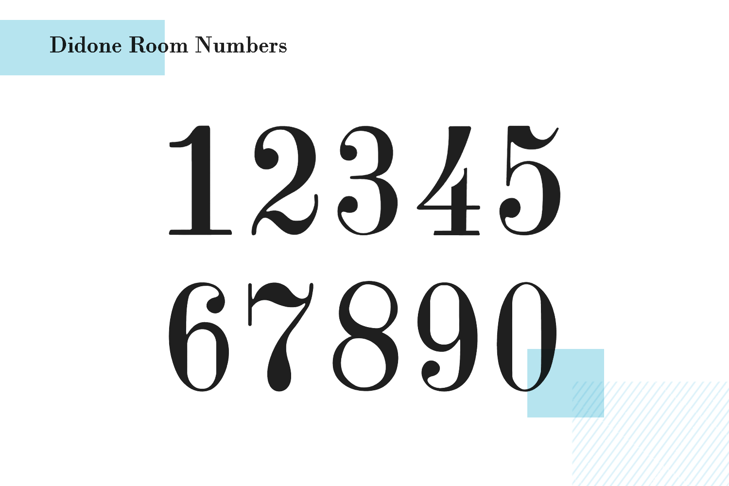 Didone Room Numbers Display Font