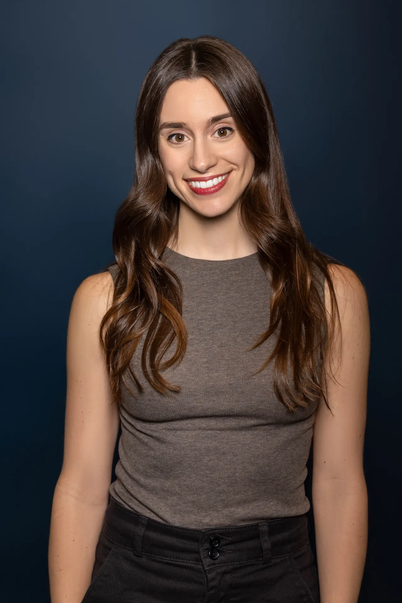 Professional headshot session with studio lighting setup